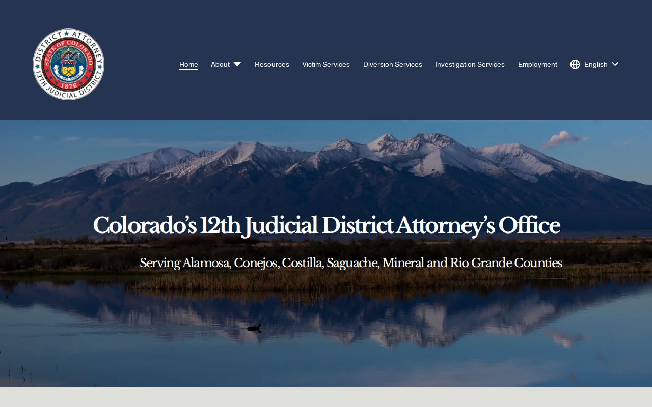 Conejos County criminal court records 12th Judicial District Attorney