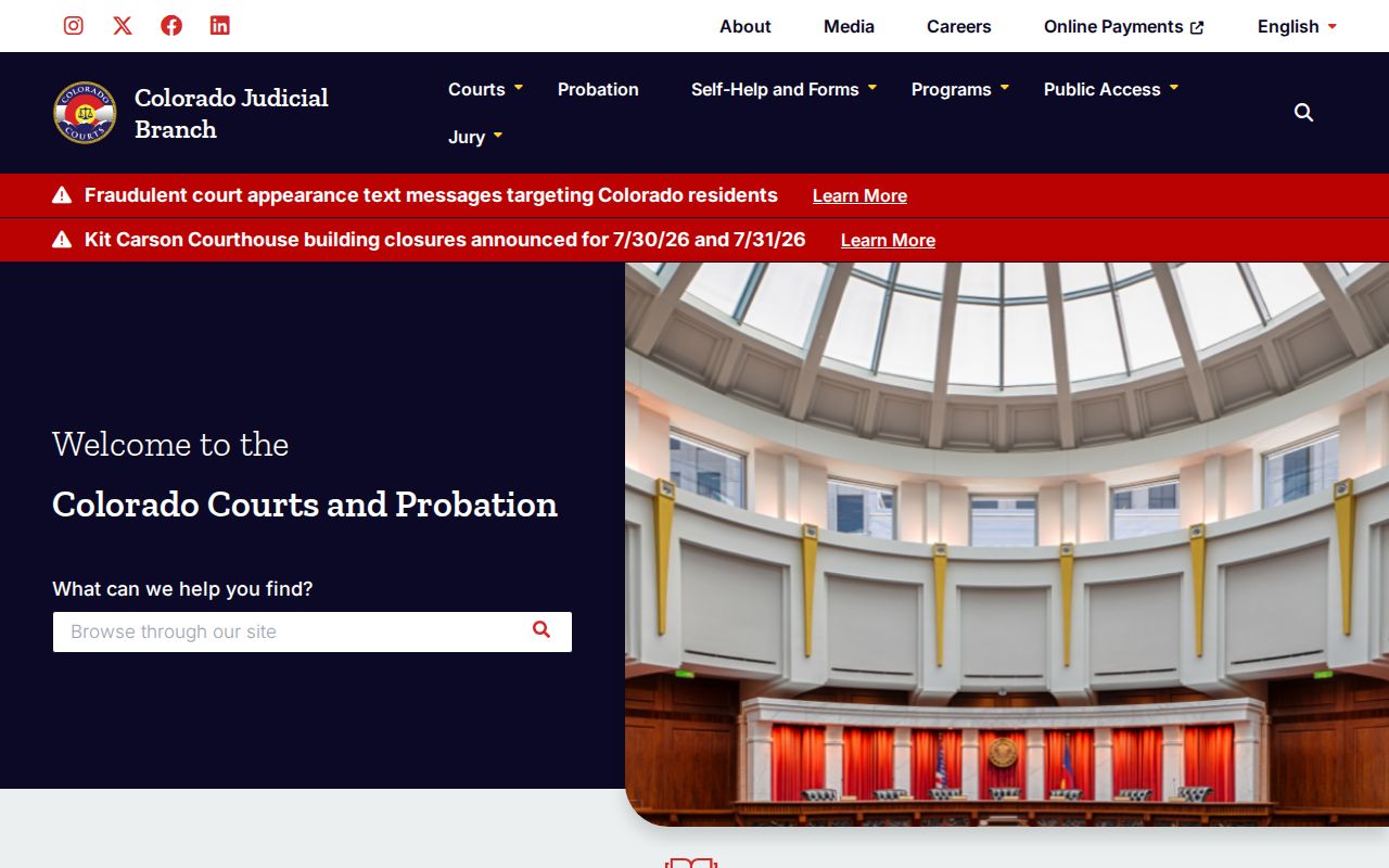 Conejos County District Court records on Colorado Judicial Branch