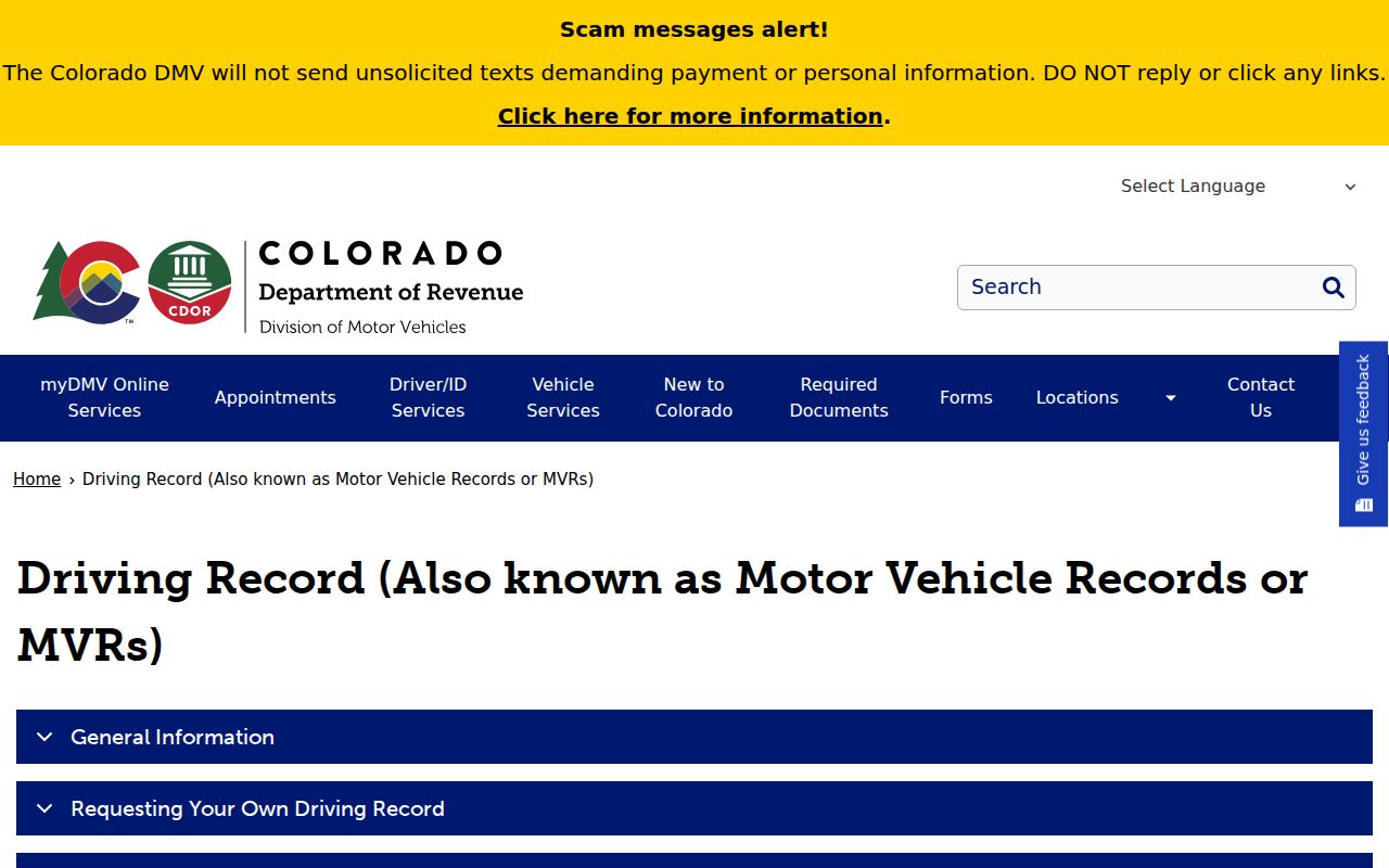 Conejos County marriage and divorce records Colorado DMV motor vehicle record page